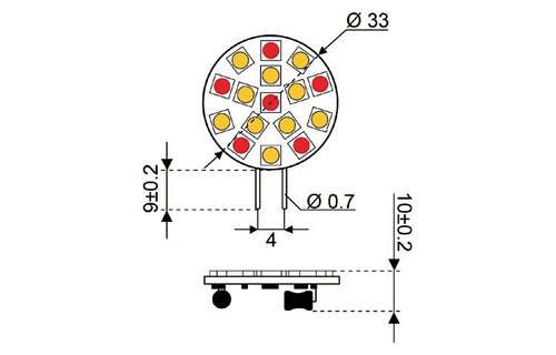 LED vervangingslamp 16xSMD - G4