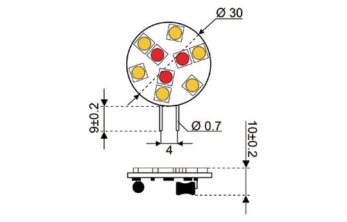 LED vervangingslamp  9xSMD - G4