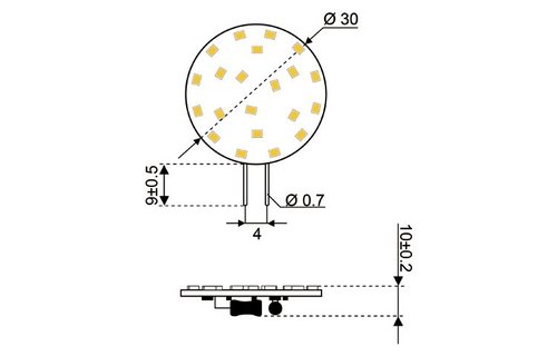 LED vervangingslamp 21xSMD - G4