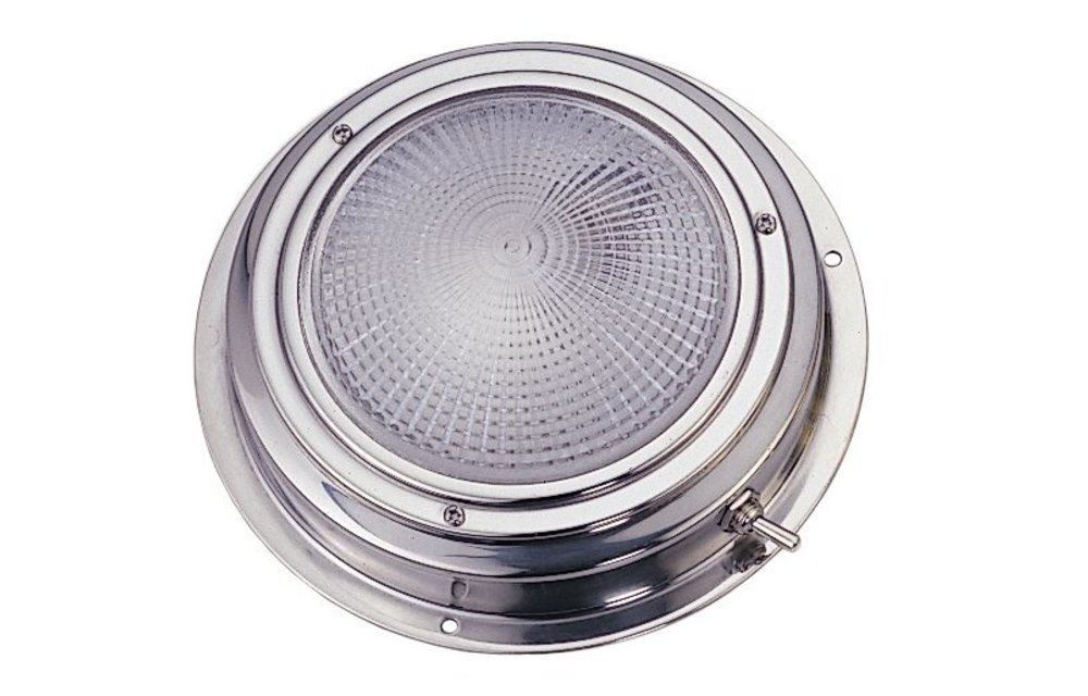 Allpa RVS LED-plafondlamp opbouw 12V/1 7W LED 20x5Ø H39mm cool white