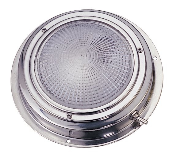 Allpa RVS LED-plafondlamp opbouw 12V/1 7W LED 20x5Ø H39mm cool white