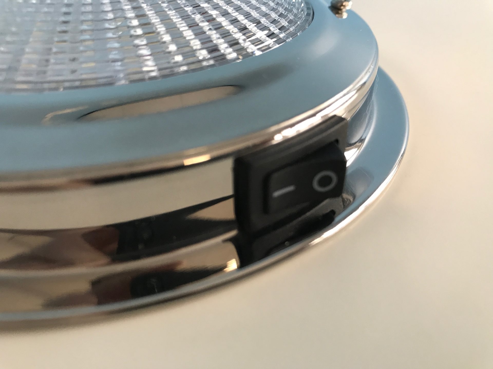 Allpa RVS LED-plafondlamp opbouw 12V/1 7W LED 20x5Ø H32mm cool white