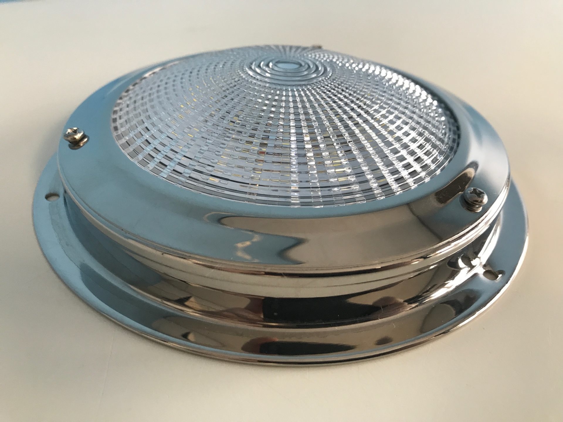 Allpa RVS LED-plafondlamp opbouw 12V/1 7W LED 20x5Ø H32mm cool white