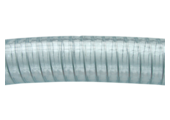 PVC koudwaterslang transparant met stalen spiraal
