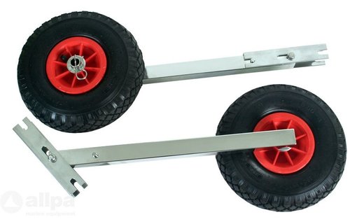 Allpa RVS transportwielenset voor rubberboot Ibis-2  max. 150kg opklapbaar (nieuwe uitvoering)