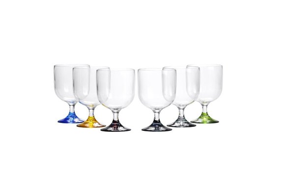 Party - Wijnglazen set | Meerkleurig | hoogte 11,2 cm