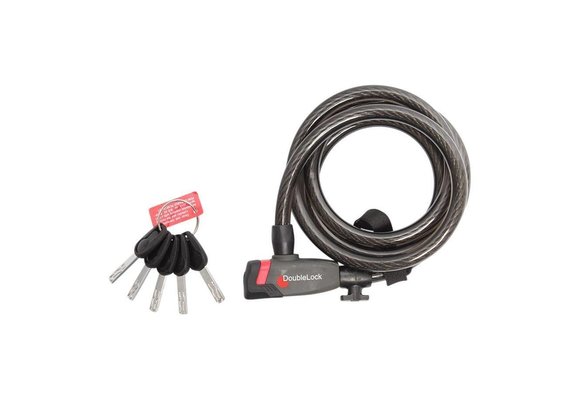 DoubleLock Kabelslot Coil Cable Key 185 CM - 12 MM