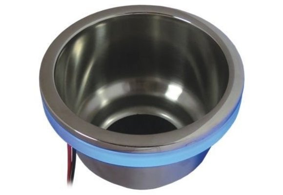 RVS bekerhouder inbouw met LED