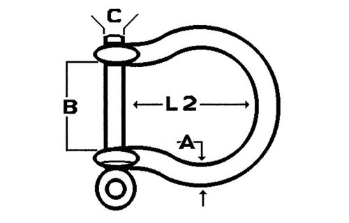Talamex H-sluitingen - oogbout