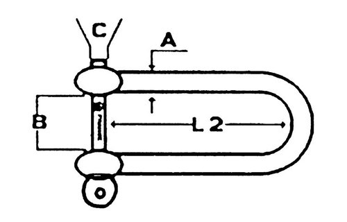 Talamex D-sluitingen - lang oogbout