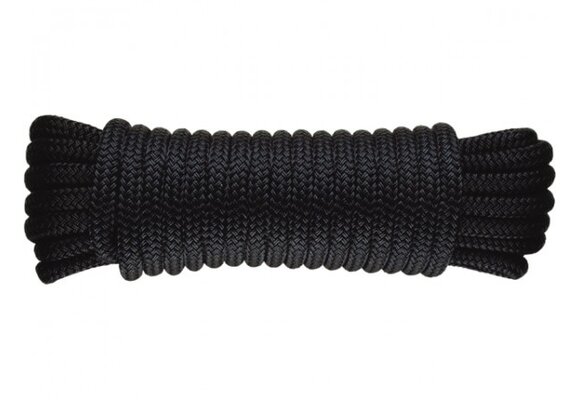 Luxe landvast zwart met lus 12mm 8m Actie