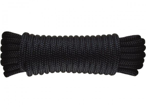 Luxe landvast zwart met lus 12mm 8m Actie