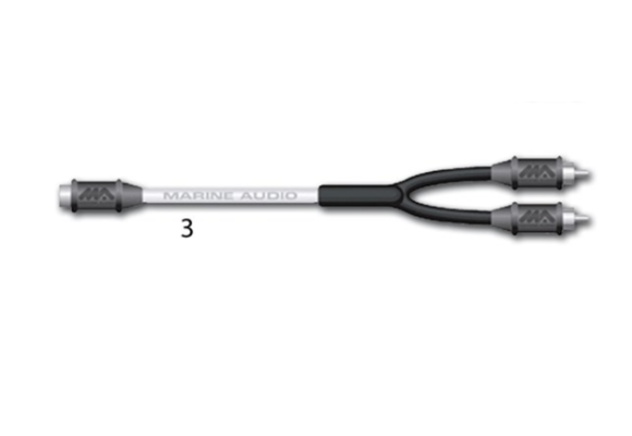 Marine Audio RCA Kabel 1 female - 2 male