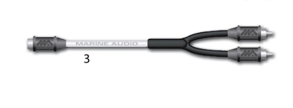 Marine Audio RCA Kabel 1 female - 2 male
