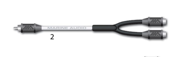 Marine Audio RCA Kabel 1 male - 2 female