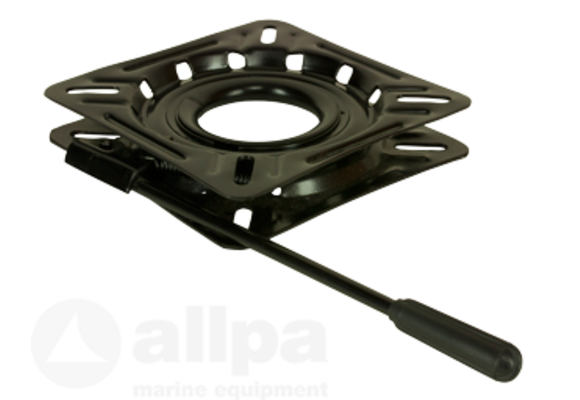 Allpa Gelakt stalen draaiplateau met lock  zwart