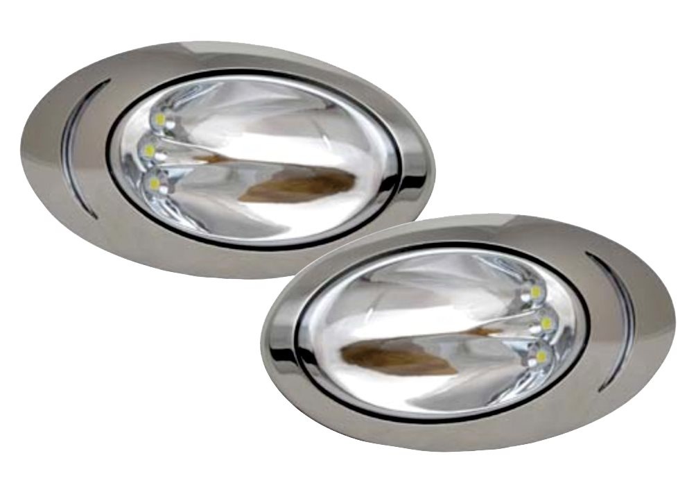 ITC Docking Lights 12V LED rvs316 zijmontage (2st)