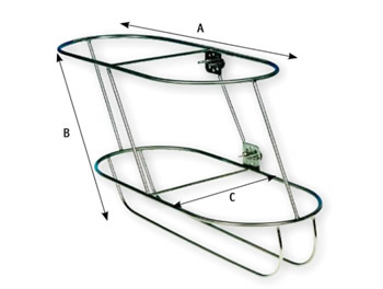 RVS fenderhouder schuin