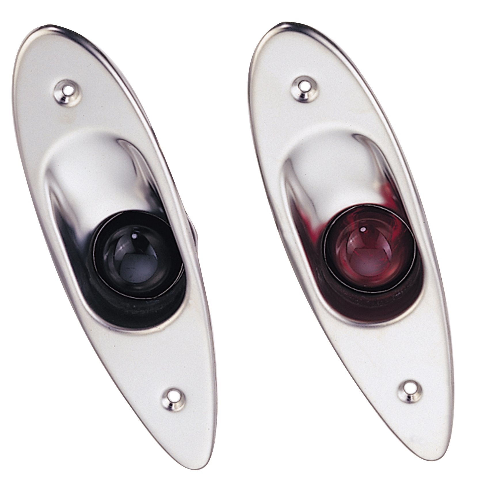 Allpa LED positielantaarnset voor bak-/stuurboord  zij-inbouw  12V/6W  RVS huis met rode/groene lens