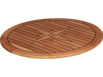 Tafelblad teak rond