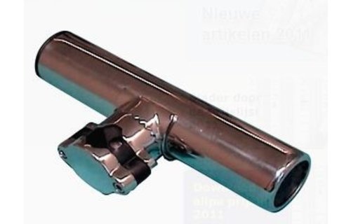 Allpa RVS hengelhouder voor railingmontage (Ø25mm) L=215mm max. Ø40mm