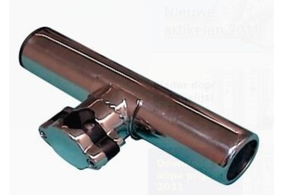 Allpa RVS hengelhouder voor railingmontage (Ø25mm)  L=215mm  max. Ø40mm