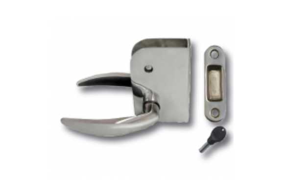 Allpa RVS Magnetische deurklink met slot (zonder sluitplaat)