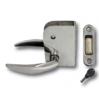 Allpa RVS Magnetische deurklink met slot (zonder sluitplaat)