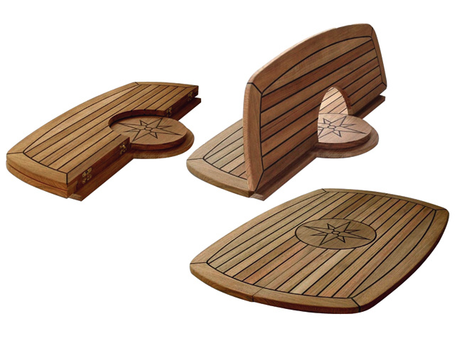 Los teak tafelblad - Circle opklapbaar