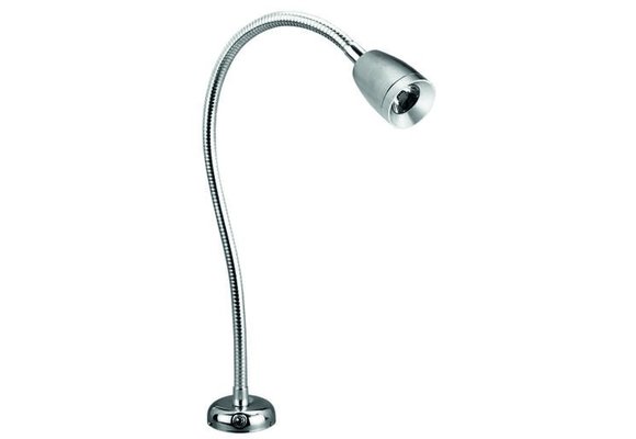 Allpa Flexibele LED-kaartleeslamp  verchroomd messing  8-30V/1 2W  LED 1x 1W
