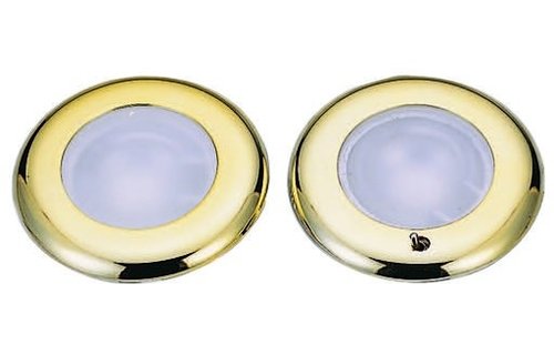 Allpa Kunststof LED-Plafondlamp met chromen ring  inbouw  12-24V/1 8W  met schakelaar