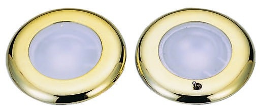 Allpa Kunststof LED-Plafondlamp met chromen ring  inbouw  12-24V/1 8W  met schakelaar