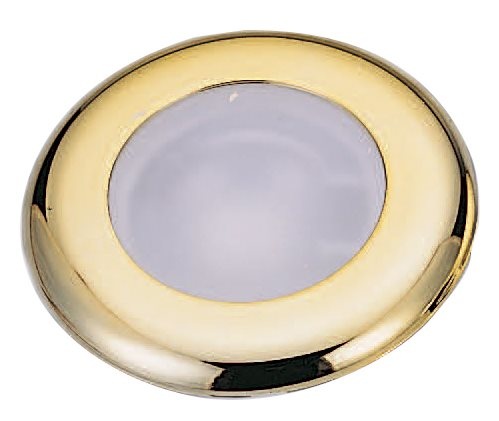 Allpa Kunststof LED-Plafondlamp met messing ring  inbouw  12-24V/1 8W