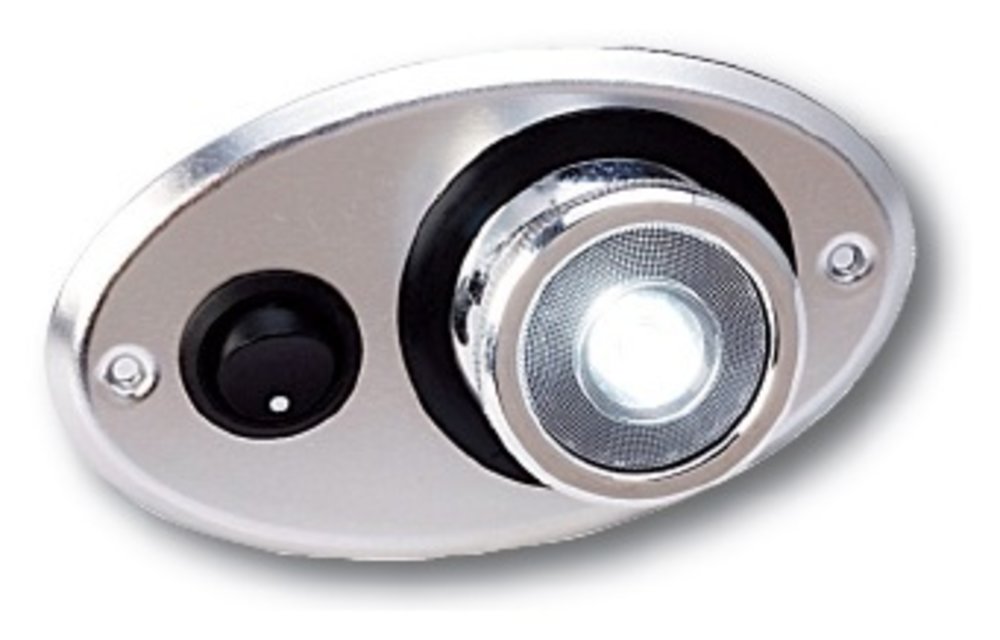Allpa Kunststof LED-binnenverlichting inbouw met oogbal-rotatie 360º 9-30V/1W warm white
