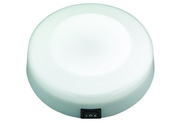 Allpa Kunststof LED-plafondlamp  opbouw  12V/1W  LED 5Ø  H=40mm  warm white