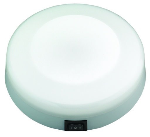 Allpa Kunststof LED-plafondlamp opbouw 12V/1W LED 5Ø H=40mm warm white