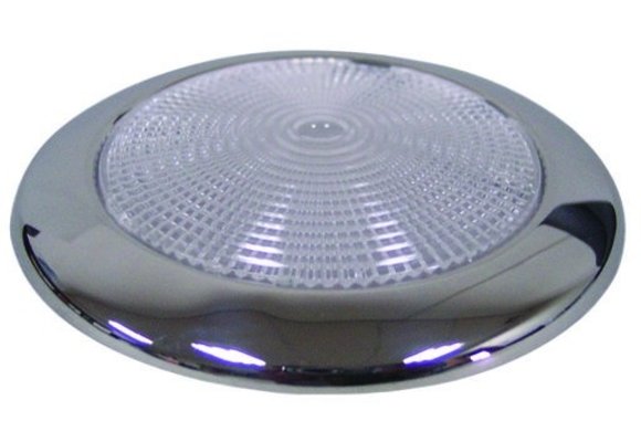 Allpa RVS LED-plafondlamp  opbouw  12V  Top LED 1W  50.000 uur  H=11mm  warm white