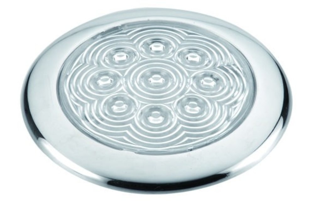 Allpa RVS LED-plafondlamp opbouw 12V/0 5W LED H10 6mm IP65 warm white