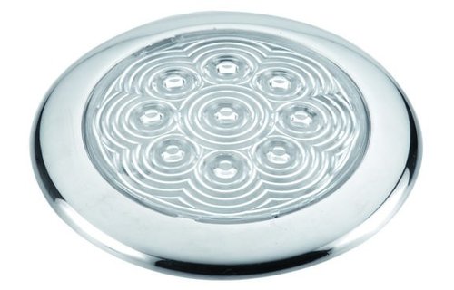 Allpa RVS LED-plafondlamp  opbouw  12V/0 5W  LED  H10 6mm  IP65  warm white