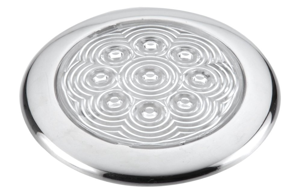 Allpa RVS LED-plafondlamp opbouw 12V/0 5W LED H10 6mm IP65 warm white