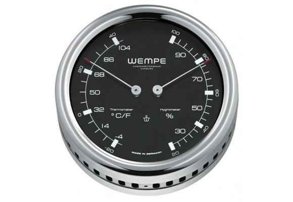 Wempe - Hygro-/Thermometer PILOT III RVS
