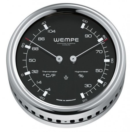 Wempe - Hygro-/Thermometer PILOT III RVS