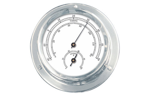 Talamex Serie 110 verchroomde Thermo-hygrometer