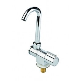 Allpa Verchroomde waterkraan  met klapbare & draaibare 14mm-uitloop