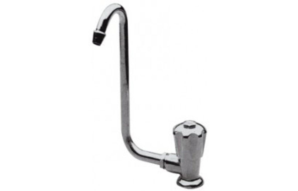Allpa Verchroomde waterkraan met klapbare 10mm-uitloop  aansluiting 3/8  knop links