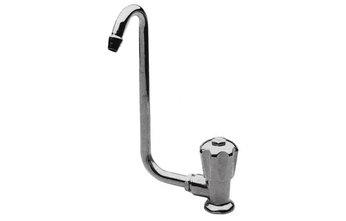 Allpa Verchroomde waterkraan met klapbare 10mm-uitloop  aansluiting 3/8  knop links