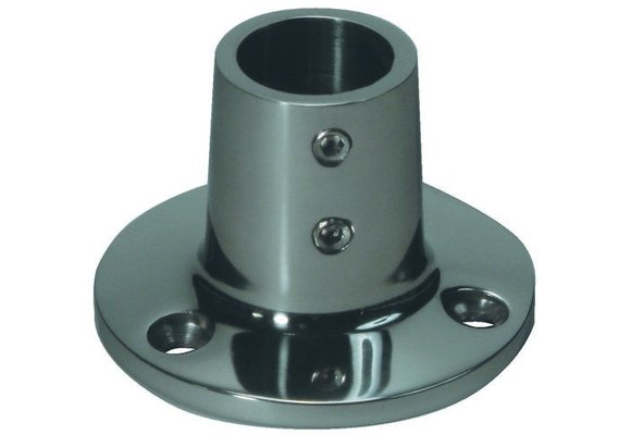 Allpa RVS Railingsteun 90°  Ø25 4mm met ronde voet Ø71mm