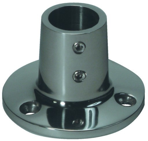 Allpa RVS Railingsteun 90°  Ø25 4mm met ronde voet Ø71mm