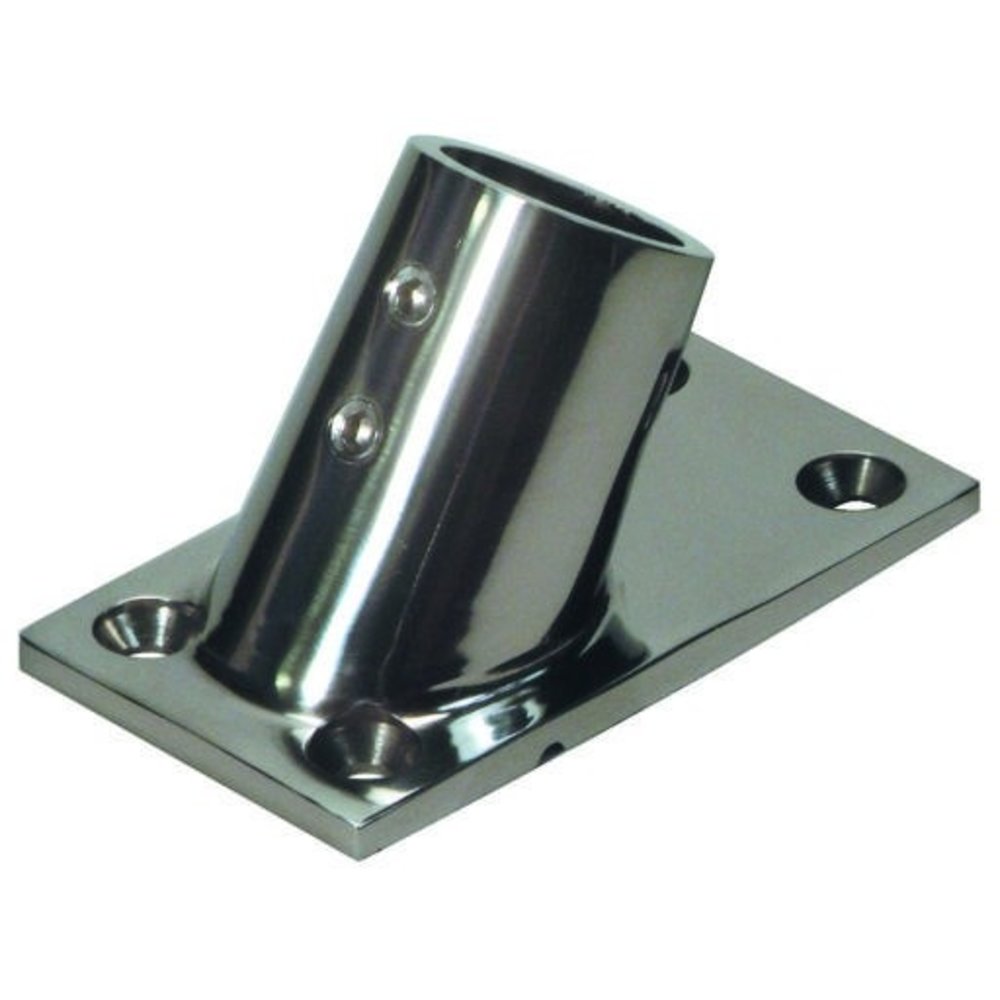 Allpa Allpa RVS Railingsteun 60° Ø22 25mm met rechte voet 76x43mm