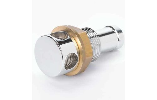 Allpa Ontluchtingsnippel messing verchroomd Ø16mm recht